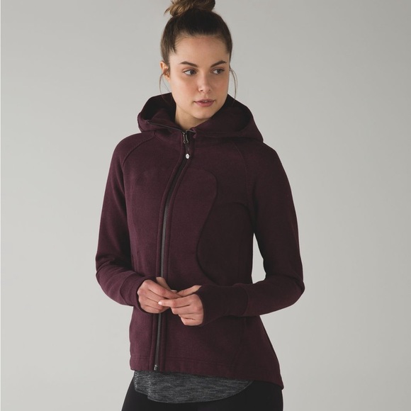 lululemon athletica Tops - Lululemon Pleat To Street Hoodie Heathered Bordeaux Drama - 4